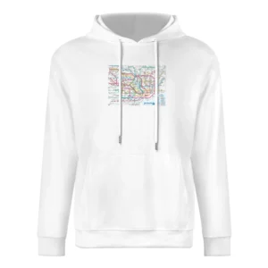 Tokyo Subway Map European Size Men Hoodie