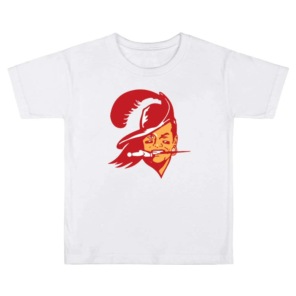 Tom Brady Buccaneer Face Tampa Bay Football Fan Kids Boys Girls T-Shirt