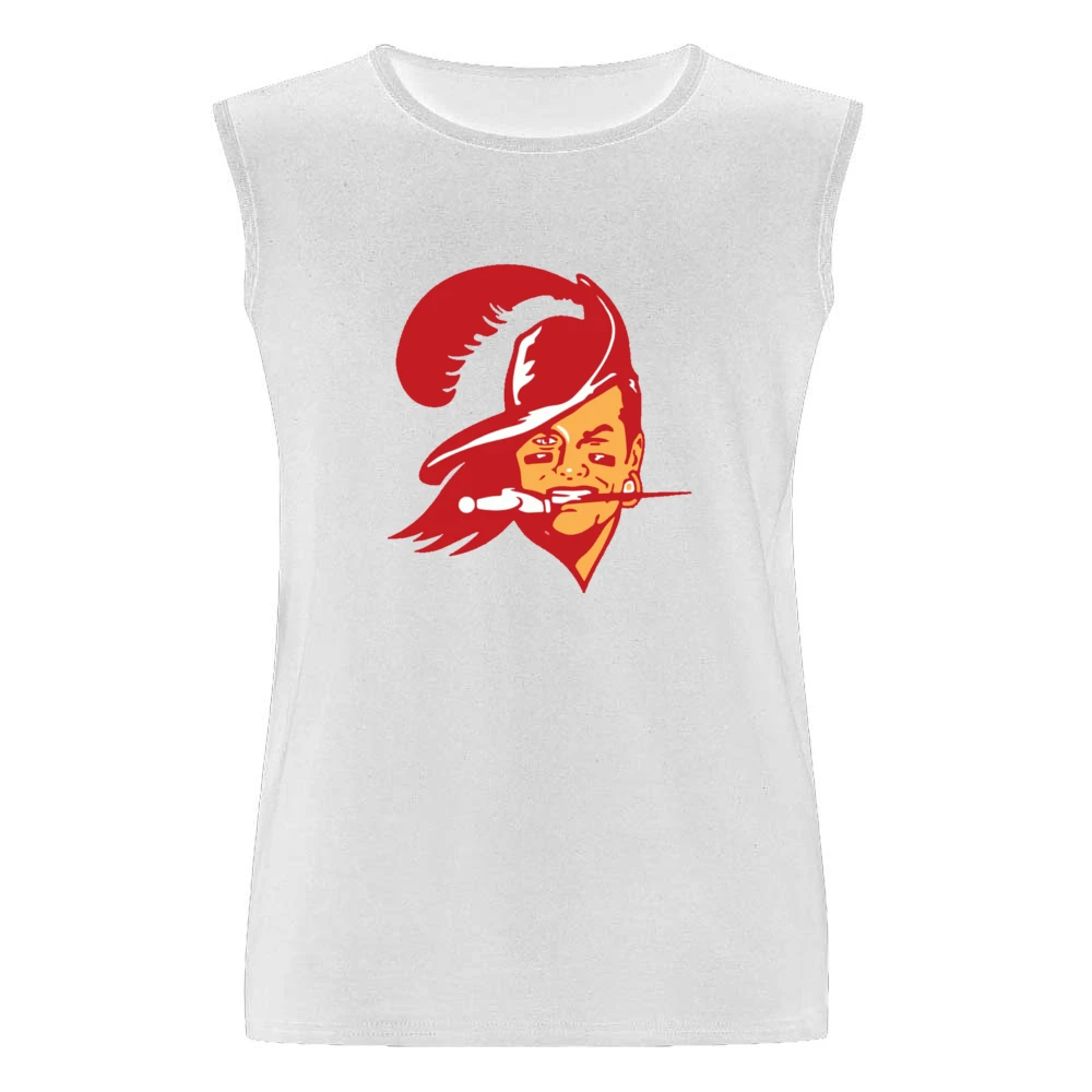 Tom Brady Buccaneer Face Tampa Bay Football Fan Men Sleeveless T-Shirt