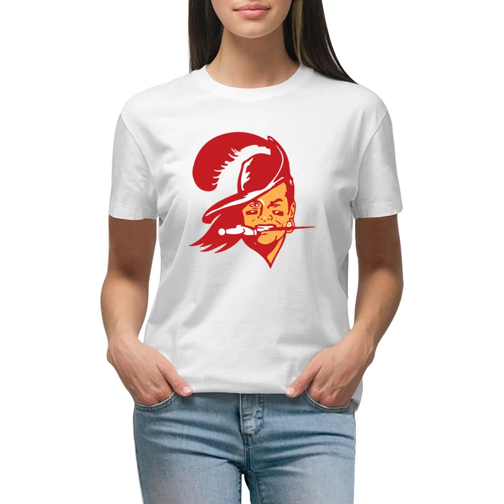 Tom Brady Buccaneer Face Tampa Bay Football Fan Premium Women Ladies T-shirt
