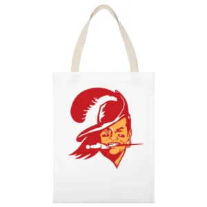 Tom Brady Buccaneer Face Tampa Bay Football Fan White Canvas Tote Shopping Bag