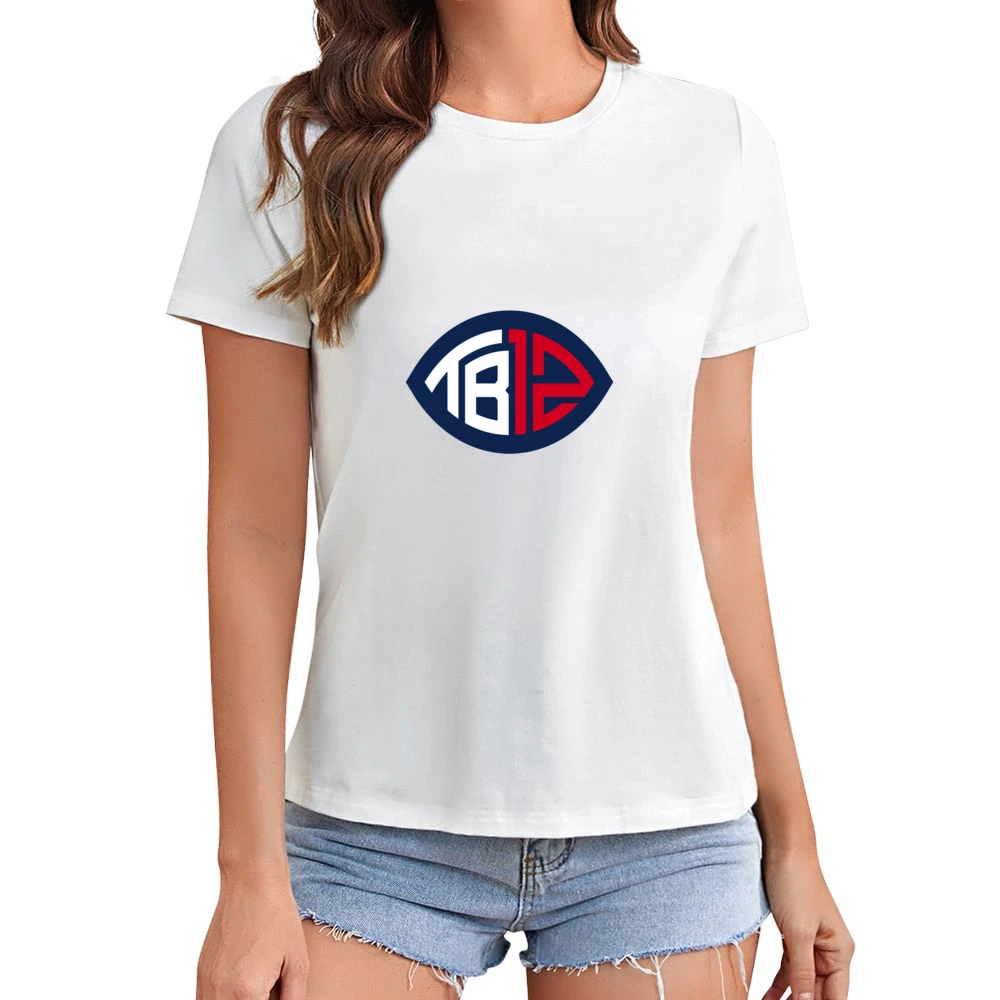 Tom Brady Patriots white Tshirt Asian Size Women Ladies T-shirt