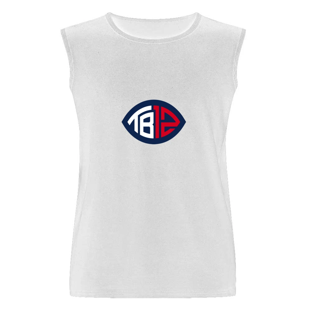Tom Brady Patriots white Tshirt Men Sleeveless T-Shirt