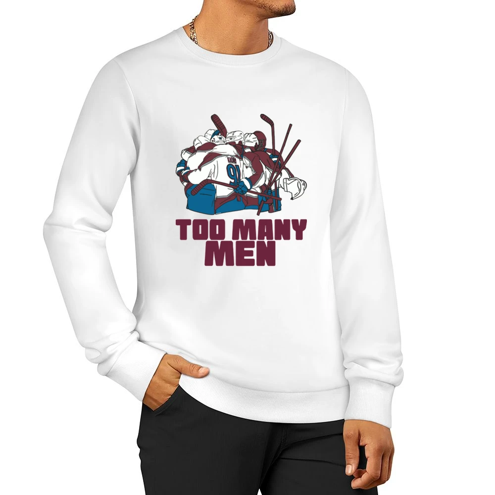 Too Many Men Nazem Kadri Parade White Men Pullover Sweatshirt
