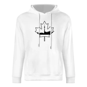 Toronto Skyline Silhouette In A Maple Leaf Canada European Size Men Hoodie
