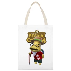 Tortimer From Animal Crossing Nintendo Video Game Fan White Canvas Tote Shopping Bag