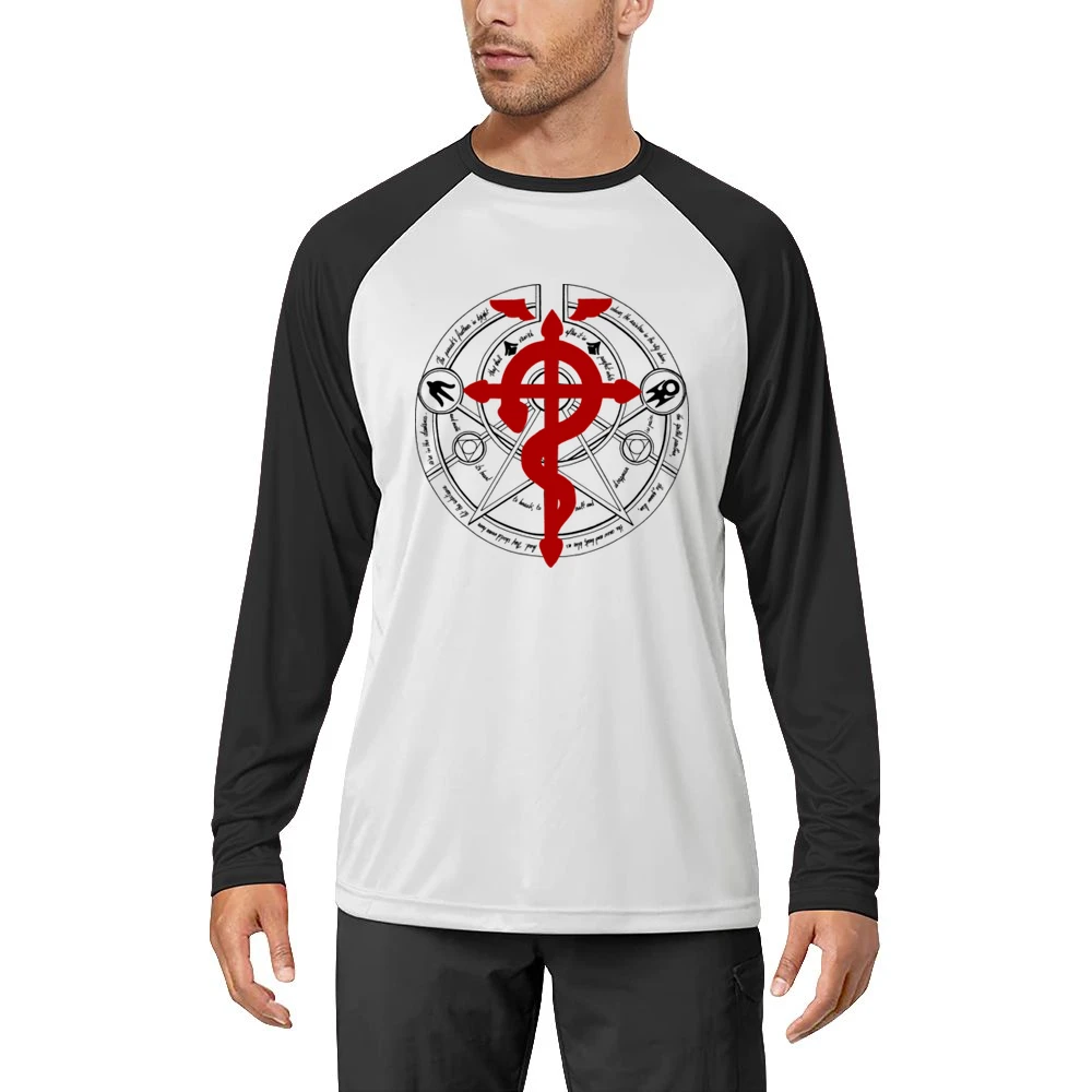 Transmutation circle alchemy Fullmetal Alchemist anime manga Men Long Sleeve T-Shirt