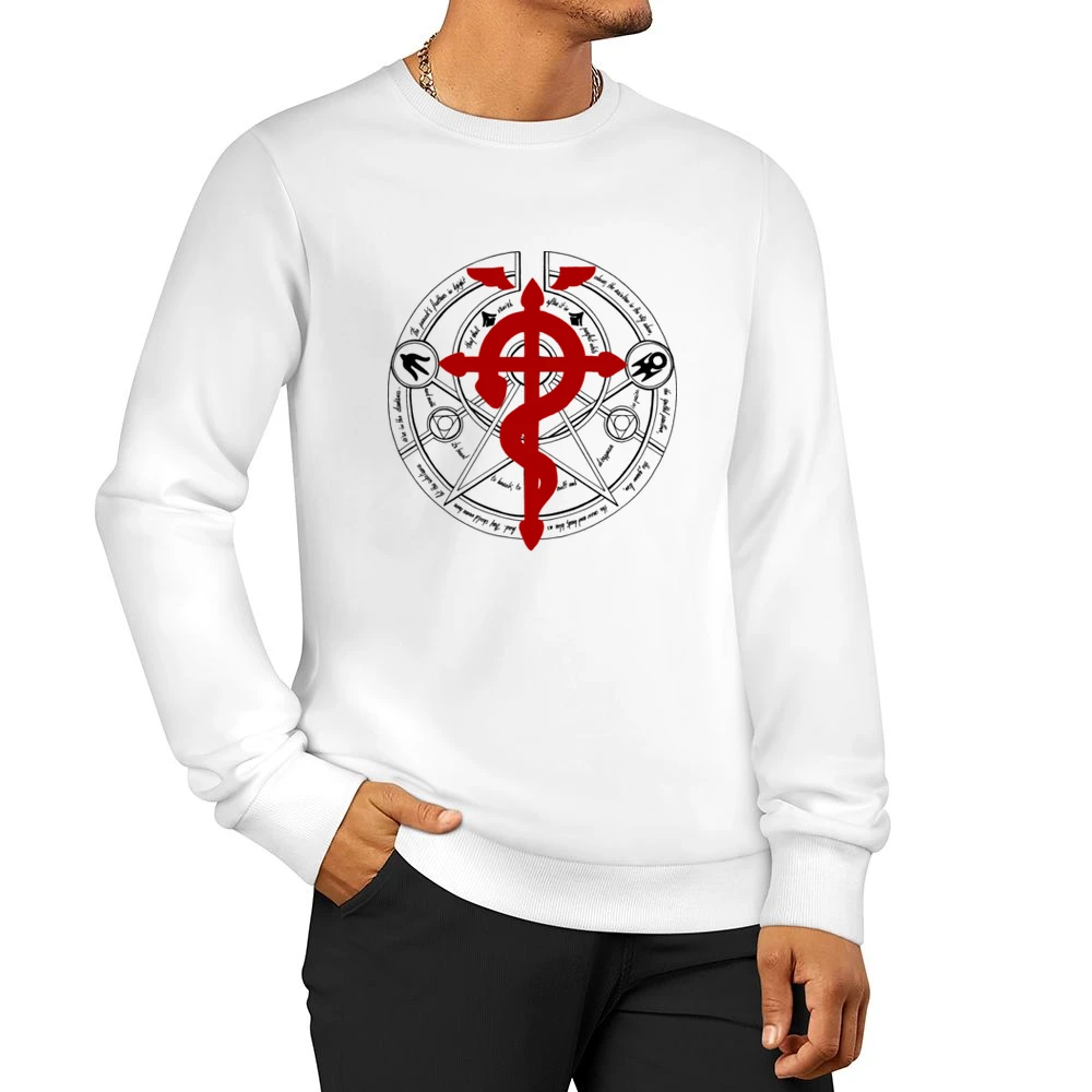 Transmutation circle alchemy Fullmetal Alchemist anime manga Men Pullover Sweatshirt