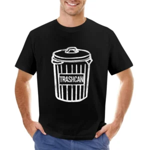 Trash Can White Garbage Funny Asian Size Men T-Shirt
