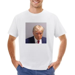 Trump Mugshot White Asian Size Men T-Shirt