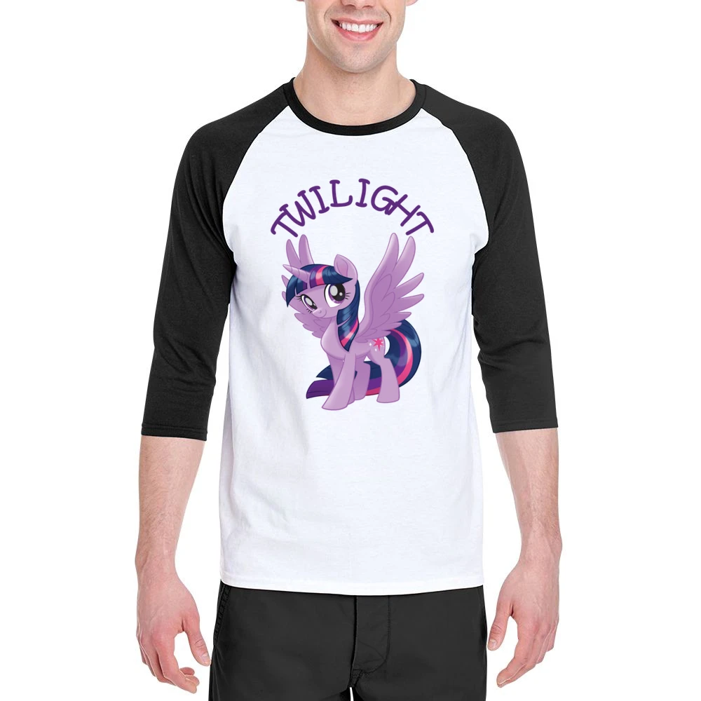 Twilight My Little Pony Men 3/4 Sleeve T-Shirt