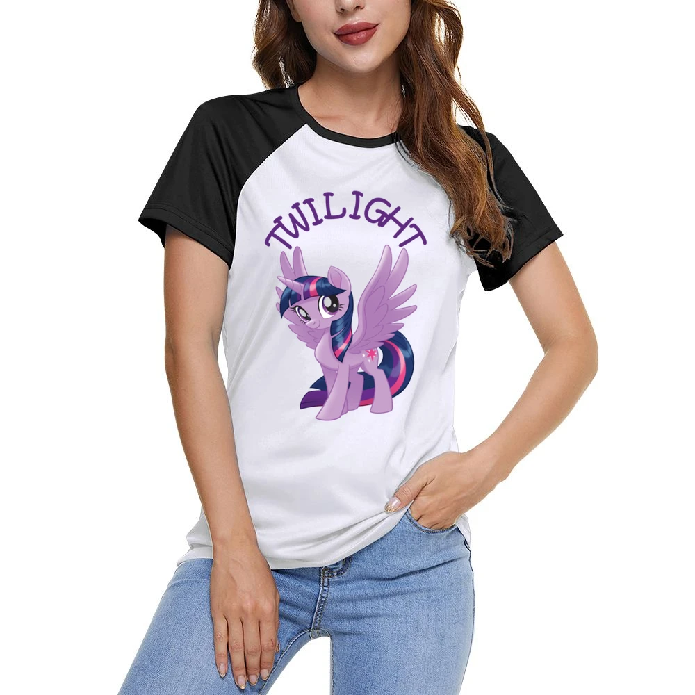 Twilight My Little Pony Women Ladies Short Sleeve T-Shirt