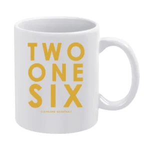Two One Six Cleveland Basketball Area Code Popular Graphic Fan White Mug