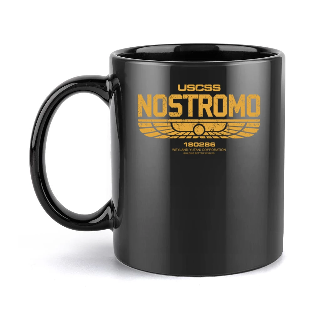 USCSS Nostromo Weyland Corporation Prometheus Alien Movie Science Fict Black Mug