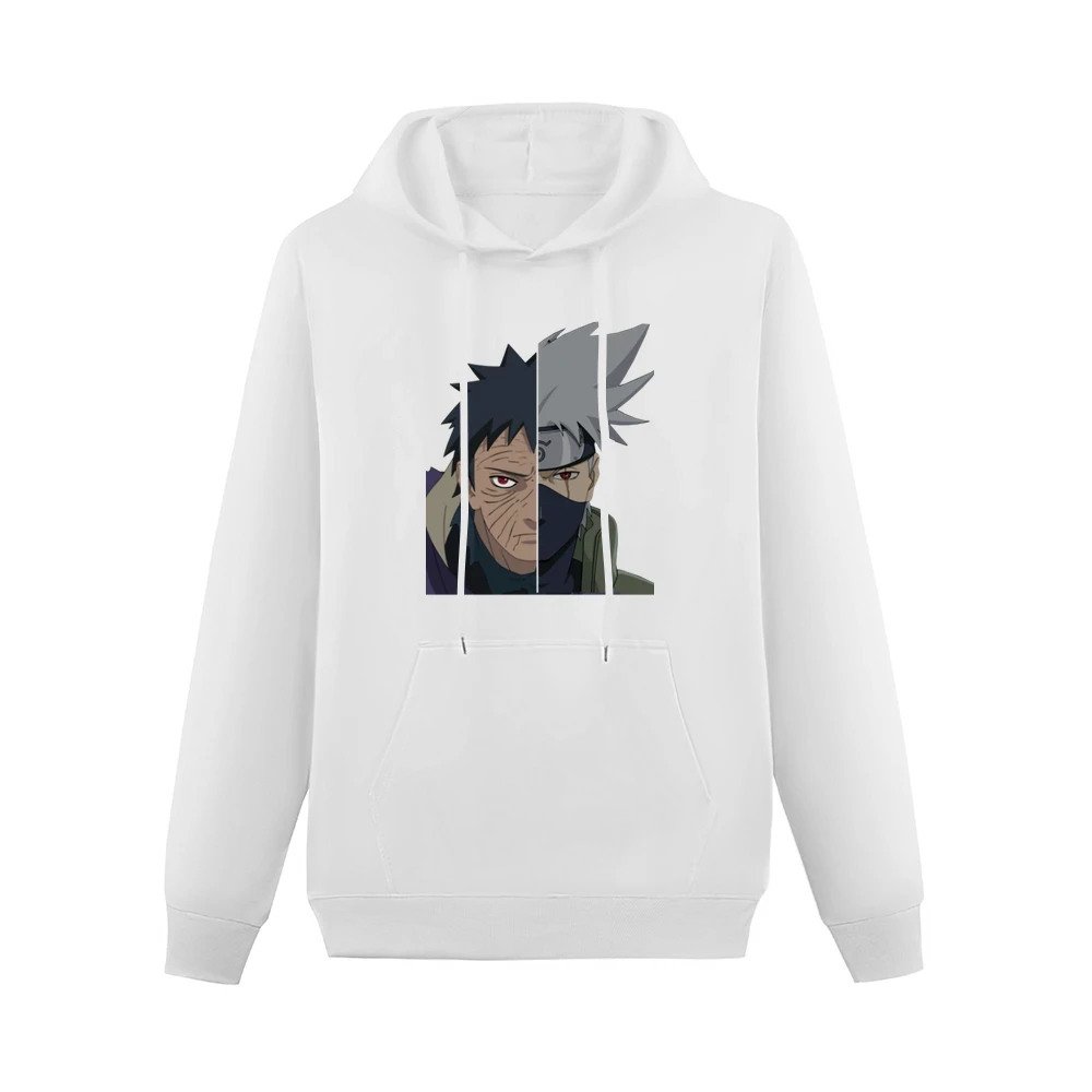 Uchiha Obito hatake Kakashi Sharingan eyes magenkyo kamui naruto anime Men Hoodie With Pocket