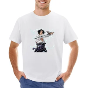 Uchiha Sasuke sharingan with hatake kakashi jutsu Chidori naruto shipp Asian Size Men T-Shirt
