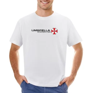 Umbrella Corporation Resident Evil Biohazard Video Game Distressed Bla Asian Size Men T-Shirt