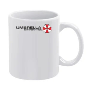Umbrella Corporation Resident Evil Biohazard Video Game Distressed Bla White Mug