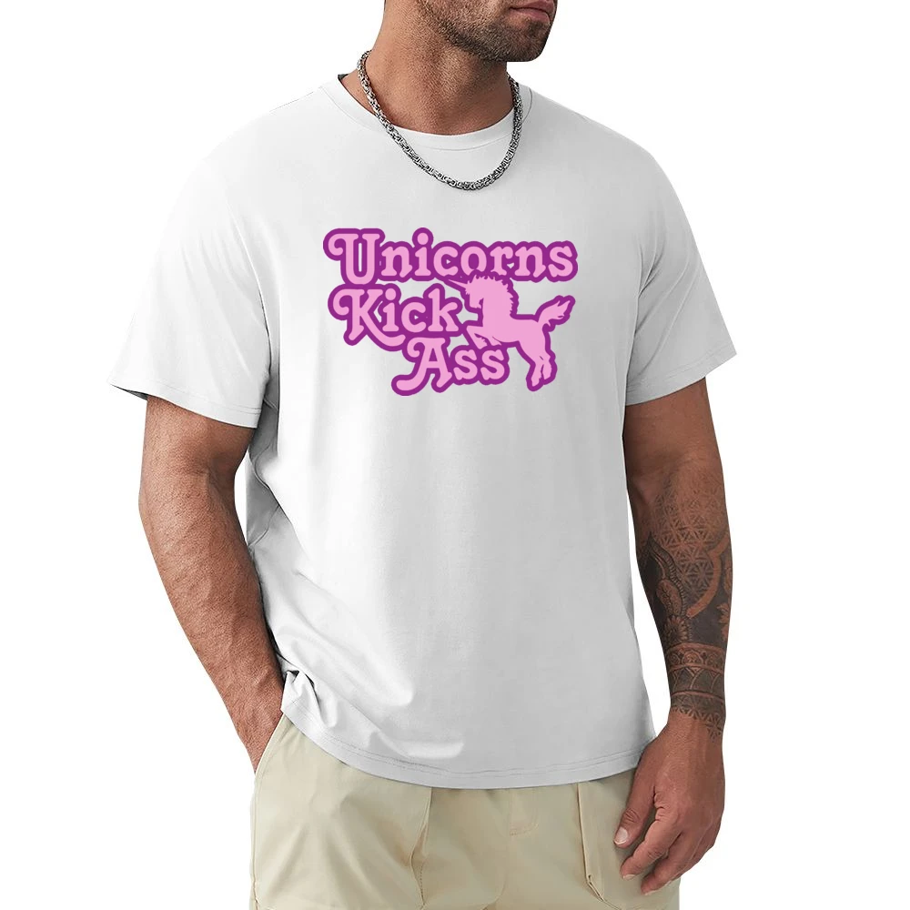 Unicorns Kick Ass Funny Cool Retro Premium Men T-shirt