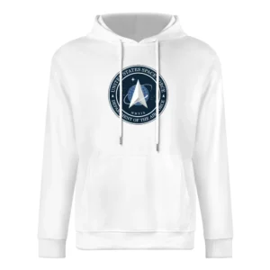 United States Space Force Logo White European Size Men Hoodie