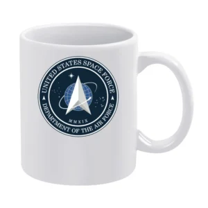 United States Space Force Logo White White Mug