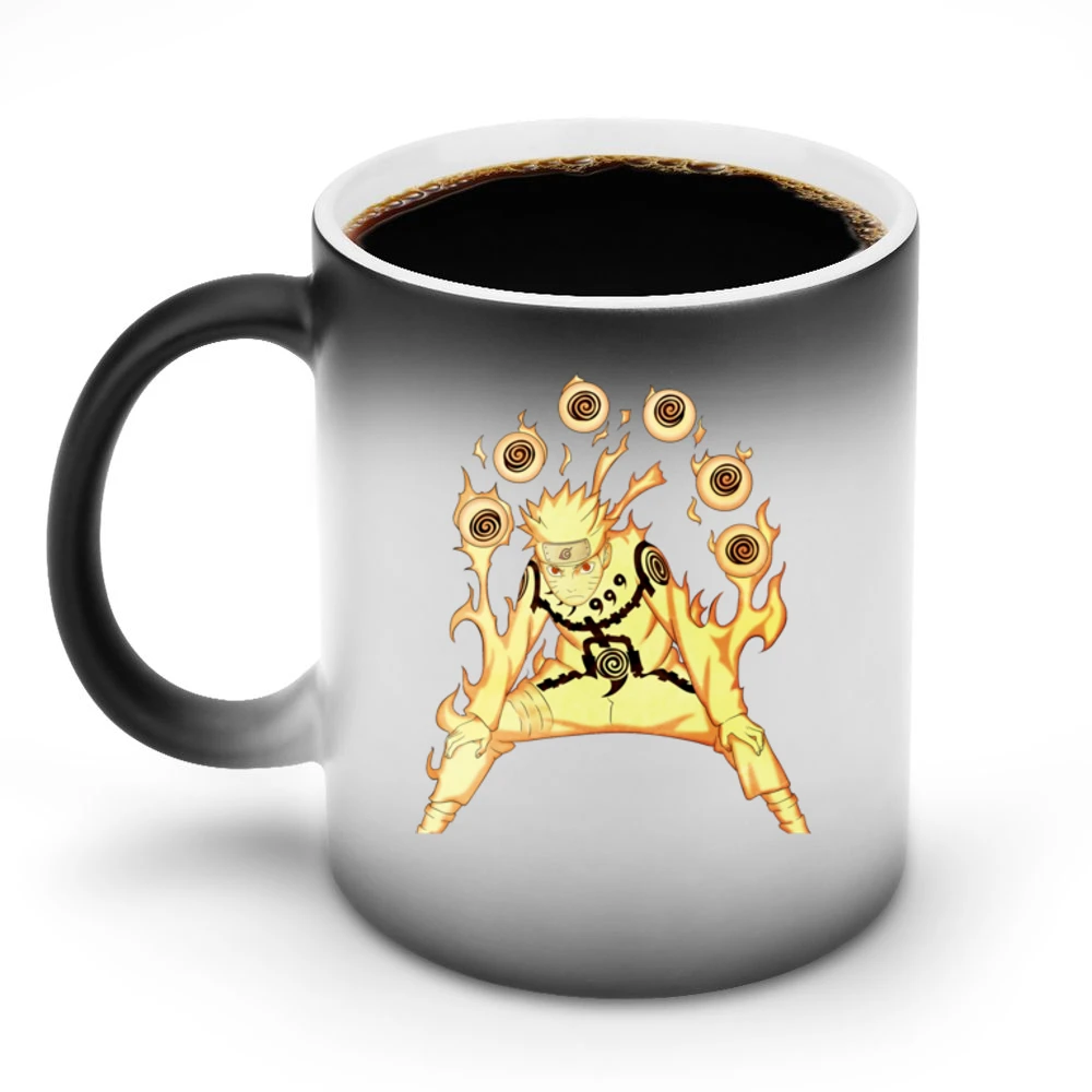 Uzumaki Naruto Sage Mode Nine Tails Chakra Kurama kyuubi anime manga T Discoloration Mug