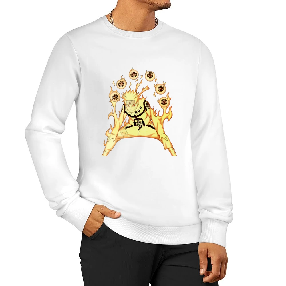 Uzumaki Naruto Sage Mode Nine Tails Chakra Kurama kyuubi anime manga T Men Pullover Sweatshirt