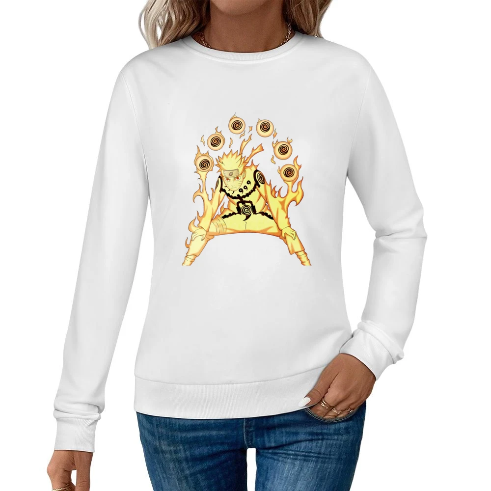 Uzumaki Naruto Sage Mode Nine Tails Chakra Kurama kyuubi anime manga T Women Pullover Sweatshirt