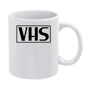 VHS Logo Fun Never Forget Remember Old Video Movies White Mug