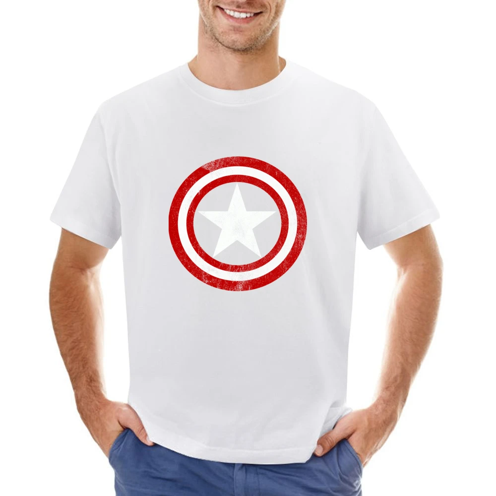 Vintage Captain America Graphic Tee Shirt Asian Size Men T-Shirt