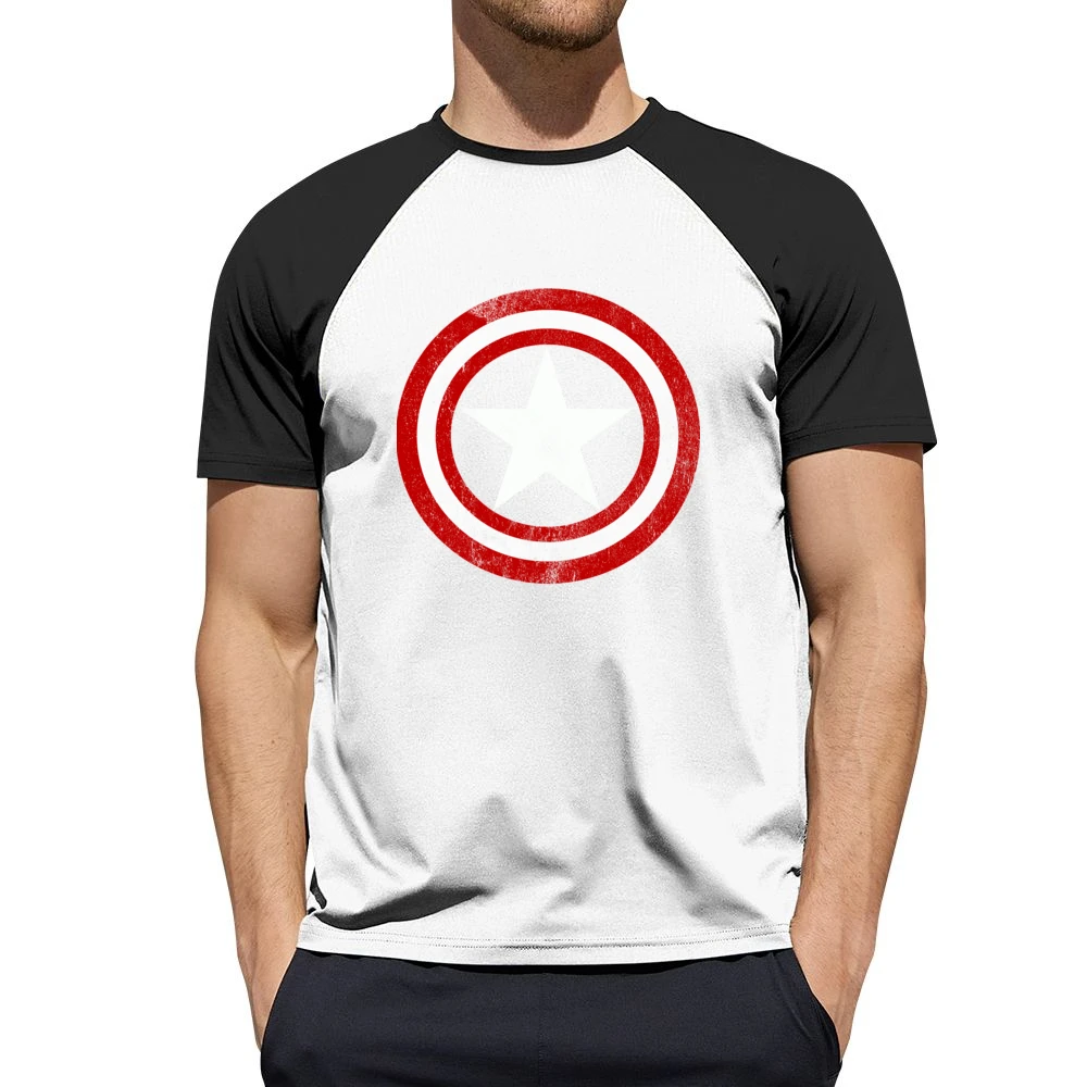 Vintage Captain America Graphic Tee Shirt Men Short Sleeve T-Shirt