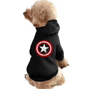 Vintage Captain America Graphic Tee Shirt Pet Apparel Clothes