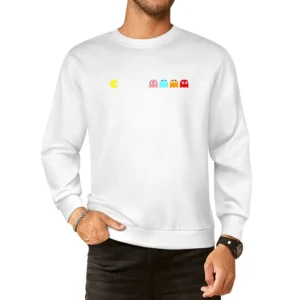 Vintage Pac Man Video Game Fun Graphic Tee Shirt European Size Pullover Sweater