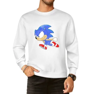 Vintage Sonic Video Game Fun Hedgehog Graphic Tee Shirt European Size Pullover Sweater