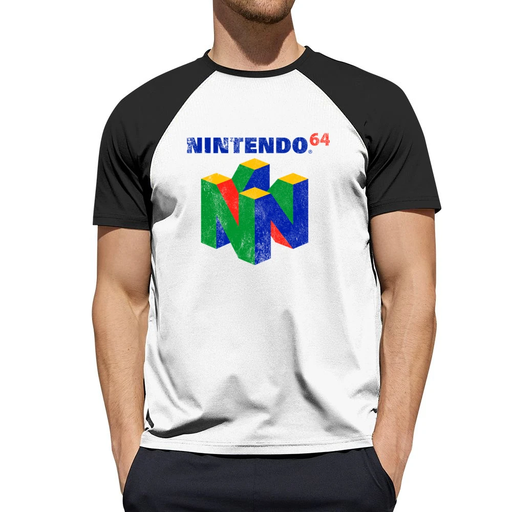 Vintage Style Nintendo 64 Distressed Logo Fun Video Game Graphic T Shi Men Short Sleeve T-Shirt