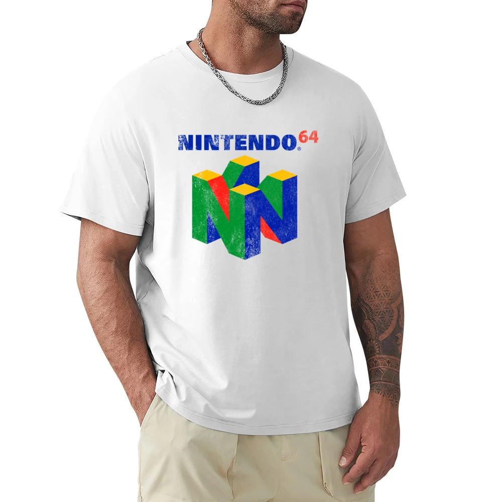 Vintage Style Nintendo 64 Distressed Logo Fun Video Game Graphic T Shi Premium Men T-shirt