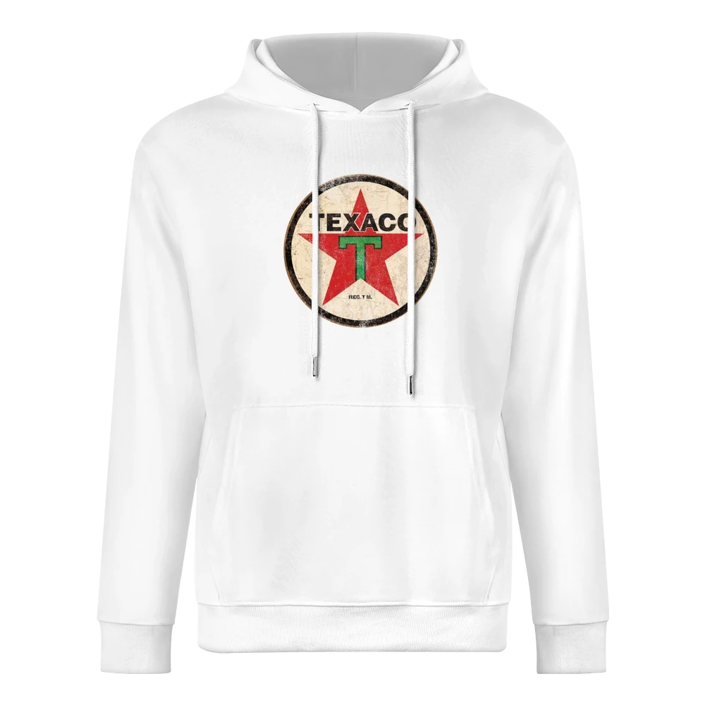 Vintage Texaco Gas Petrol Distressed Graphic Car Lover European Size Men Hoodie