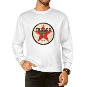 Vintage Texaco Gas Petrol Distressed Graphic Car Lover European Size Pullover Sweater