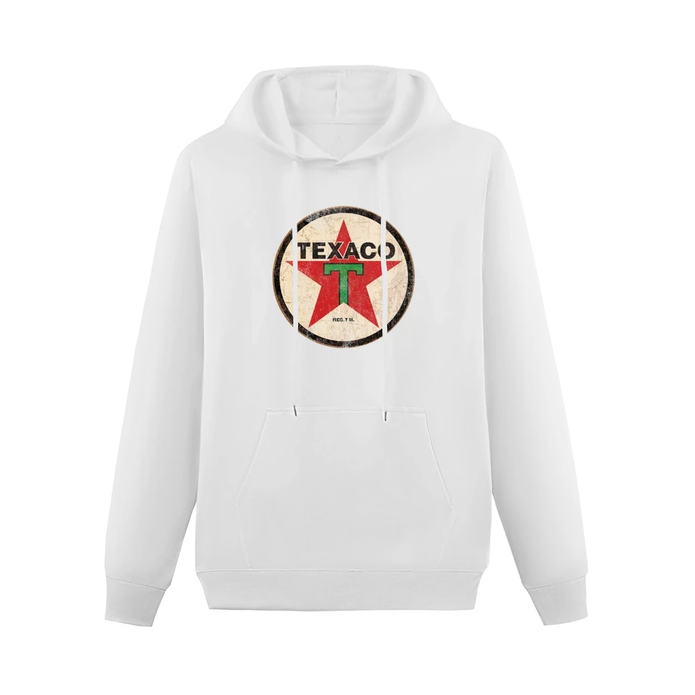 Vintage Texaco Gas Petrol Distressed Graphic Car Lover Men Hoodie With Pocket