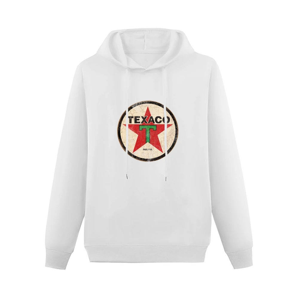 Vintage Texaco Gas Petrol Distressed Graphic Car Lover Men Hoodie Without Pocket