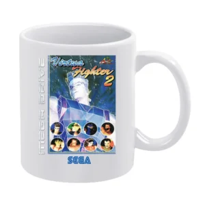 Virtua Fighter 2 Sega Genesis Old School Retro Video Game Fan Distress White Mug