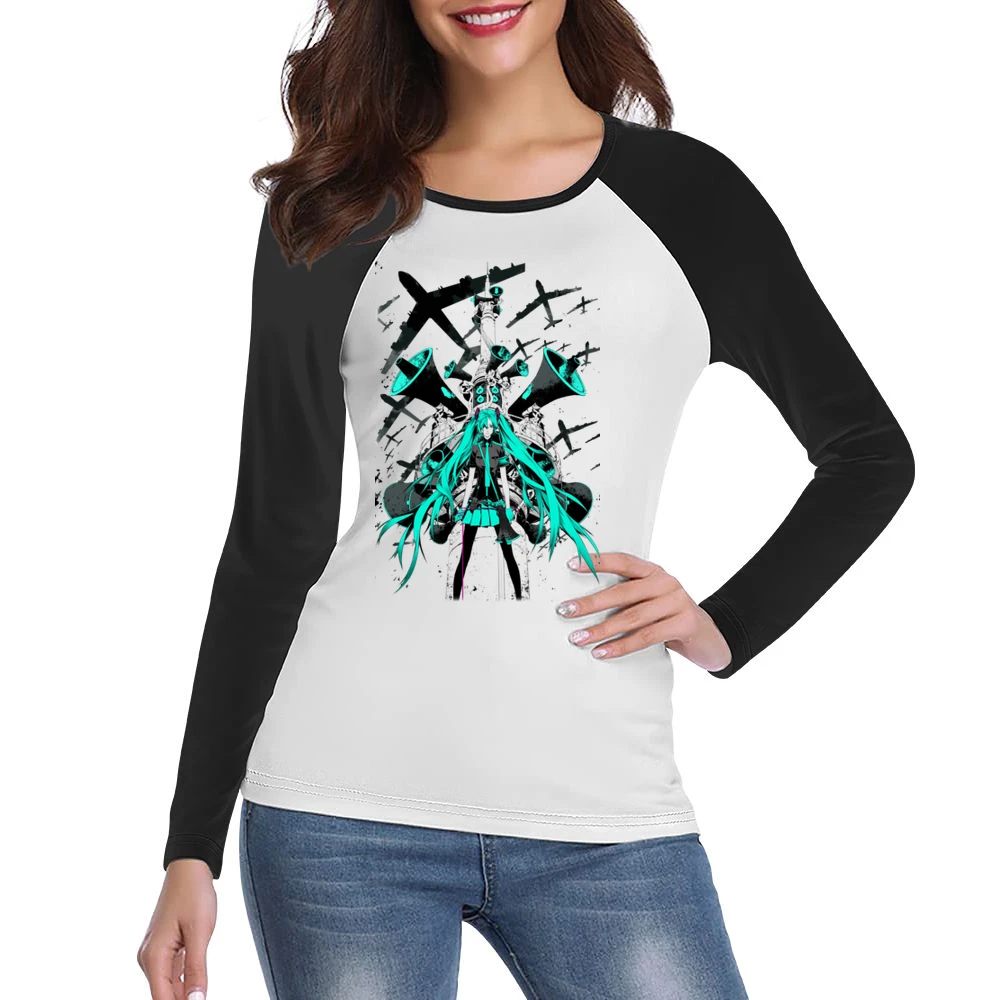 Vocaloid Music Style Women Ladies Long Sleeve T-Shirt