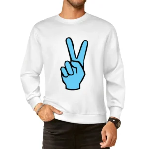 V's Up Villanova Champions Basketball March Madness Fan White European Size Pullover Sweater