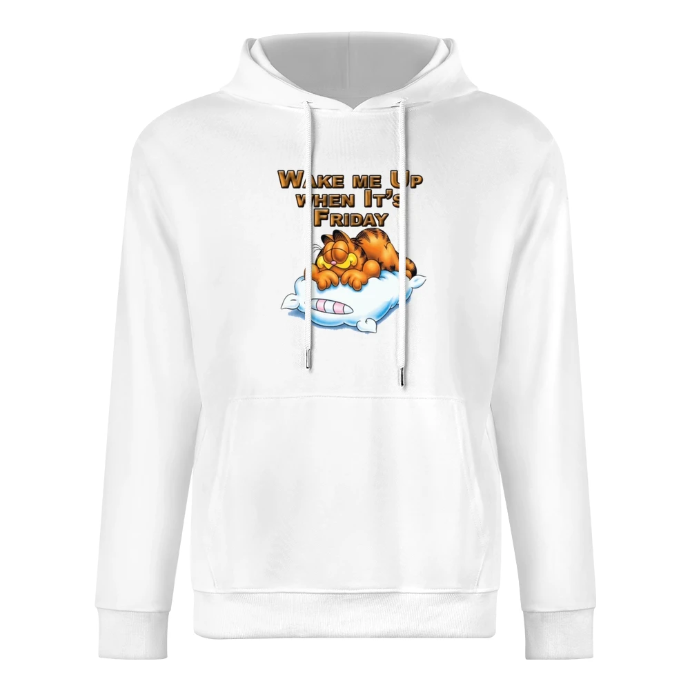 Wake Me Up When It's Friday Garfield Cartoon European Size Men Hoodie