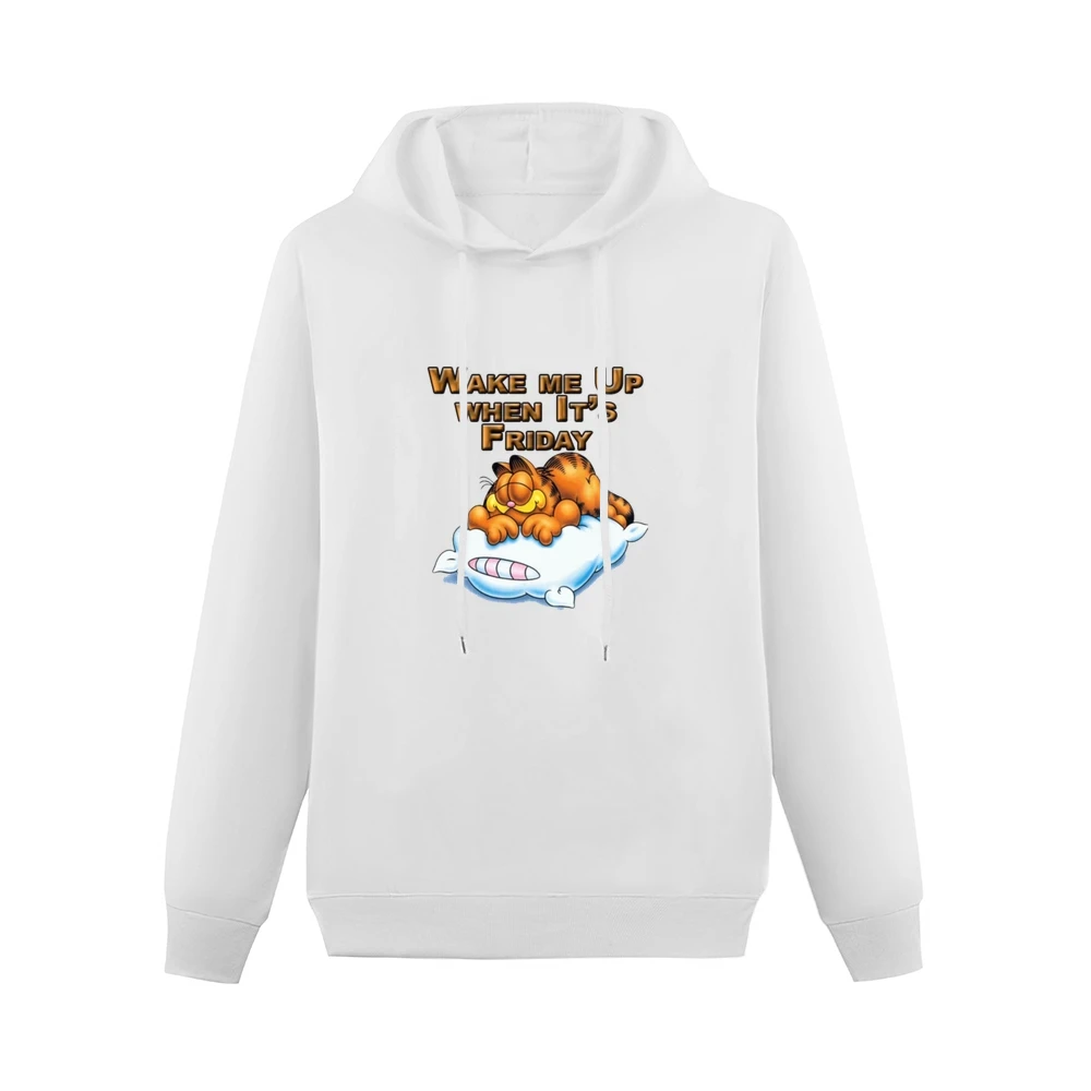 Wake Me Up When It's Friday Garfield Cartoon Men Hoodie Without Pocket