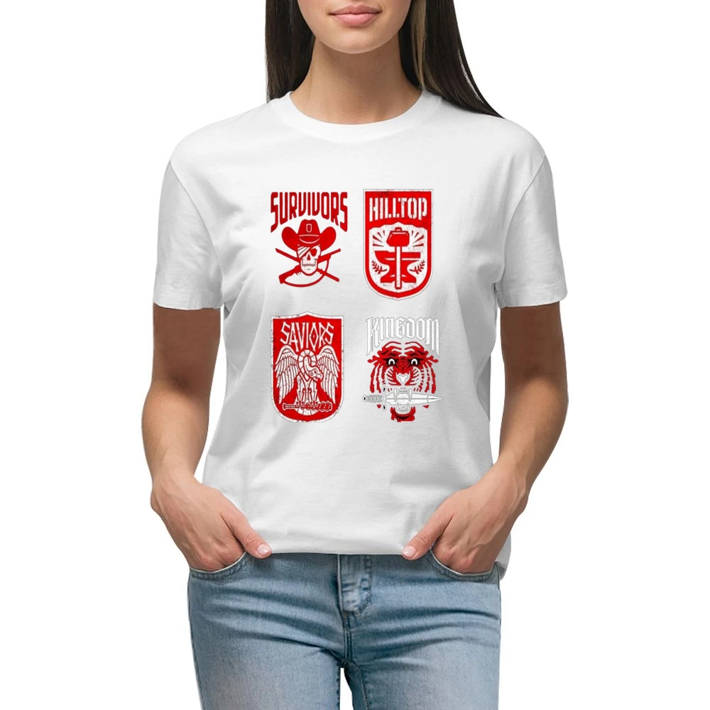 Walking Dead Logo Tshirt Premium Women Ladies T-shirt