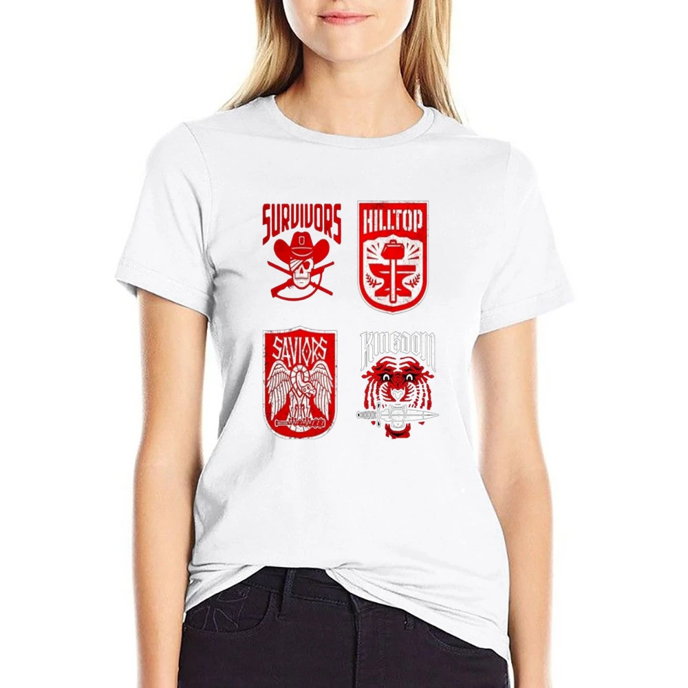 Walking Dead Logo Tshirt US Size Women Ladies T-shirt