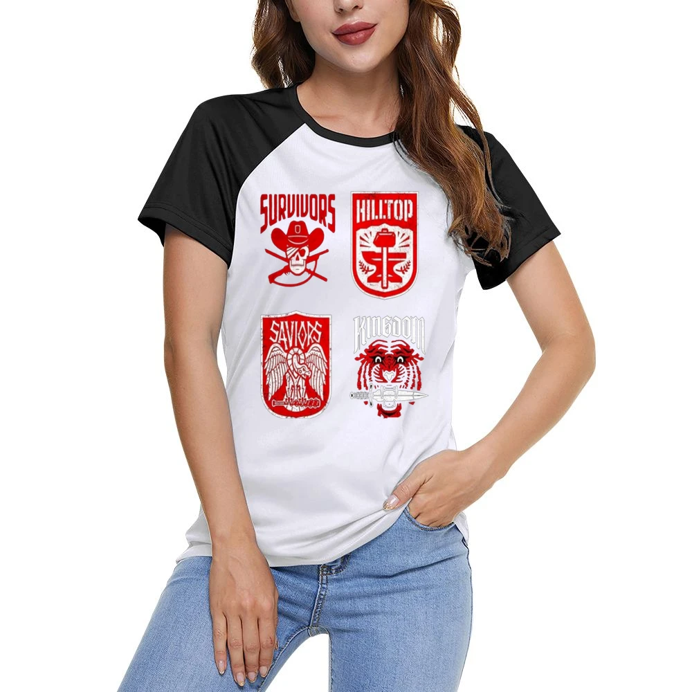 Walking Dead Logo Tshirt Women Ladies Short Sleeve T-Shirt