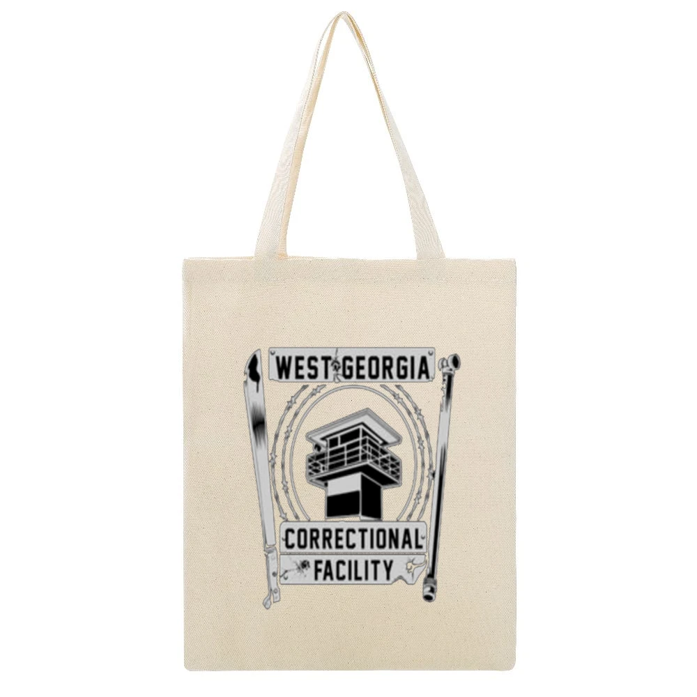 Walking Dead Prison Tee Beige Canvas Tote Shopping Bag