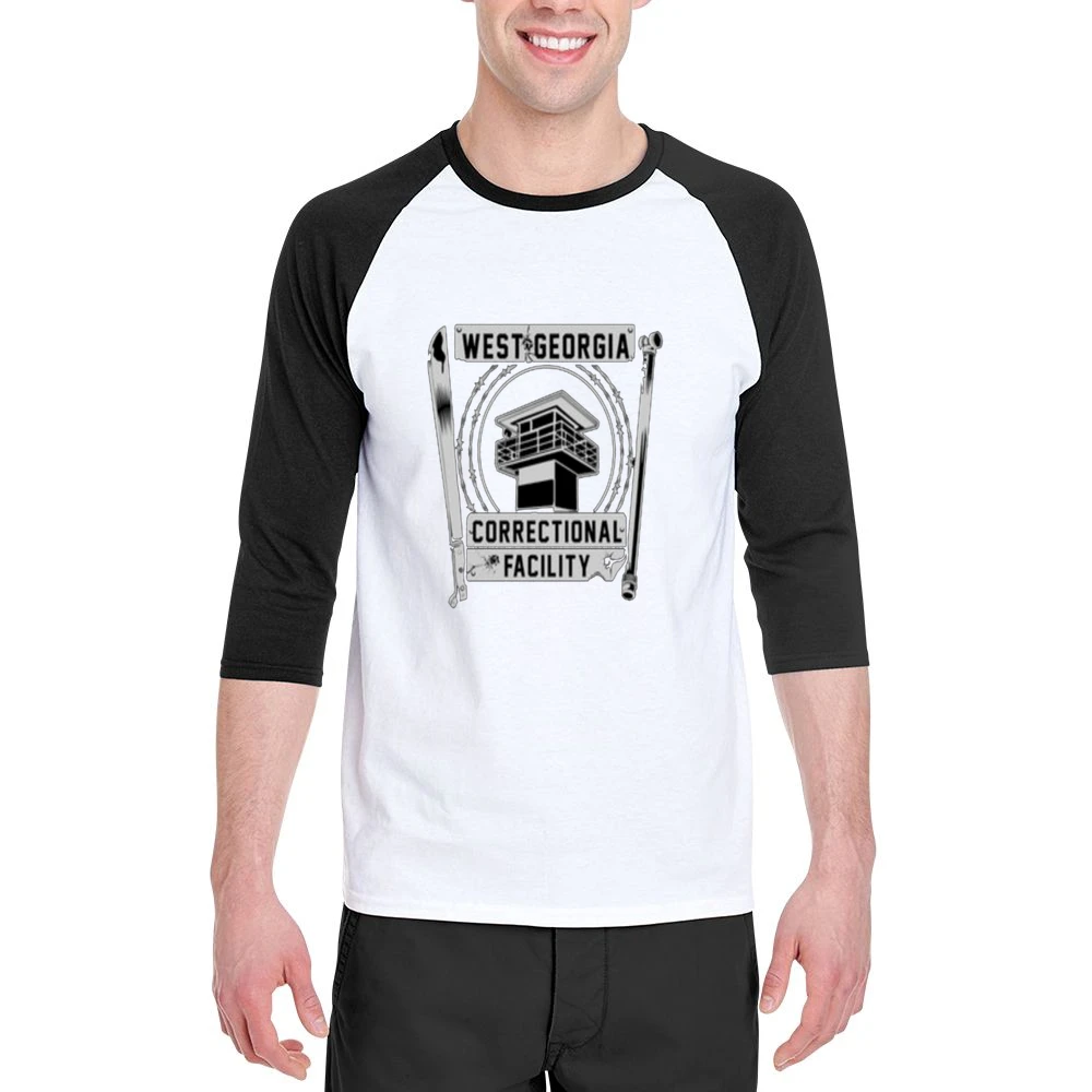 Walking Dead Prison Tee Men 3/4 Sleeve T-Shirt